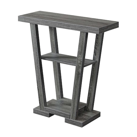 Newport V Console Table, Weathered Gray - 31.5 X 11.5 X 34 In.